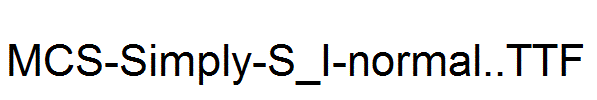 MCS-Simply-S_I-normal..ttf