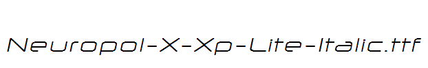 Neuropol-X-Xp-Lite-Italic.ttf