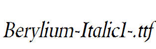 Berylium-Italic1-.ttf