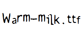 Warm-milk.ttf