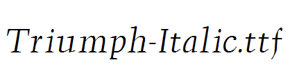 Triumph-Italic.ttf