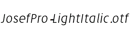 JosefPro-LightItalic.otf