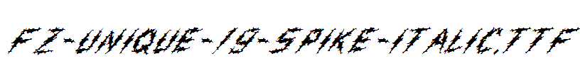 FZ-UNIQUE-19-SPIKE-ITALIC.ttf