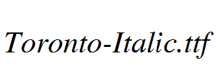 Toronto-Italic.ttf