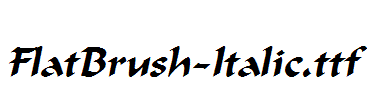 FlatBrush-Italic.ttf