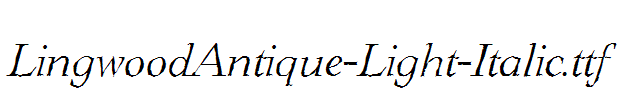 LingwoodAntique-Light-Italic.ttf