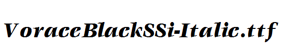 VoraceBlackSSi-Italic.ttf