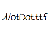 NotDot.ttf