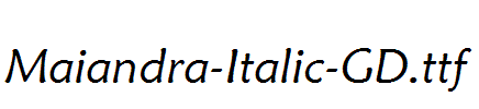 Maiandra-Italic-GD.ttf