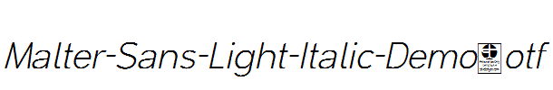 Malter-Sans-Light-Italic-Demo.otf