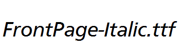 FrontPage-Italic.ttf