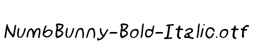 NumbBunny-Bold-Italic.otf