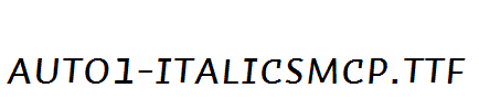 Auto1-ItalicSmCp.ttf