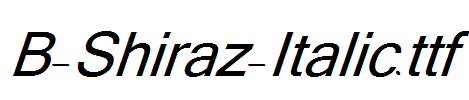 B-Shiraz-Italic.ttf