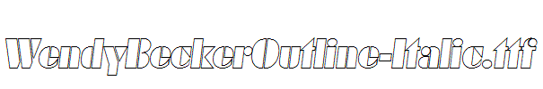 WendyBeckerOutline-Italic.ttf