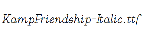 KampFriendship-Italic.ttf