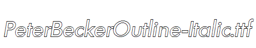 PeterBeckerOutline-Italic.ttf