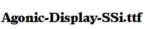 Agonic-Display-SSi.ttf