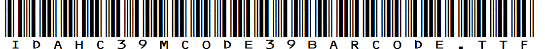 IDAHC39MCode39Barcode.ttf