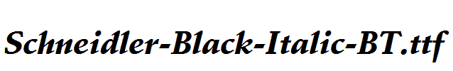 Schneidler-Black-Italic-BT.ttf