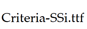 Criteria-SSi.ttf