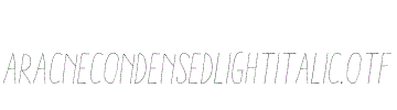 AracneCondensedLightItalic.otf