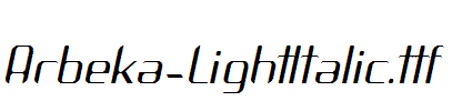 Arbeka-LightItalic.ttf