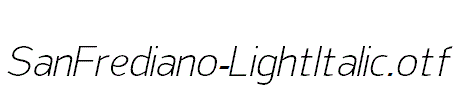 SanFrediano-LightItalic.otf