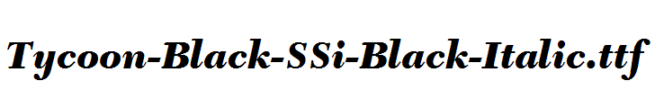 Tycoon-Black-SSi-Black-Italic.ttf